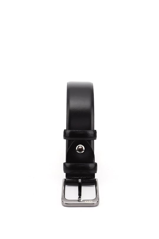 Mens Black Genuine Leather 3.5 Cm Classic Belt