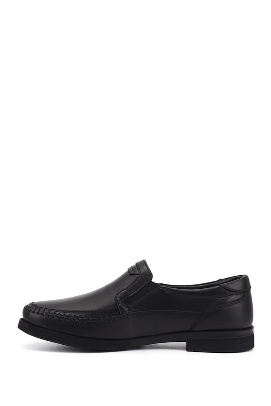 Mens Black Genuine Leather Comfort Shoes