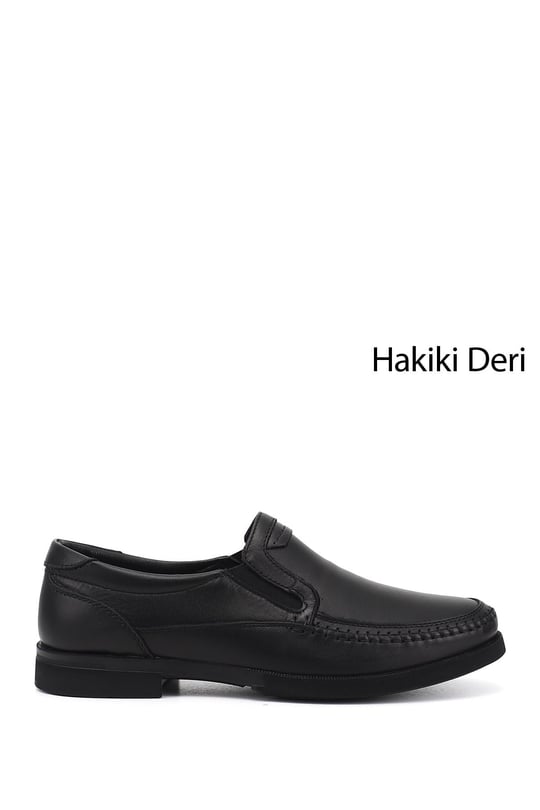 Erkek Siyah Hakiki Deri Klasik Ayakkabı