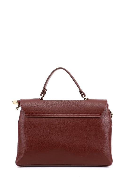 Womens Burgundy Long Strap Hand and Shoulder Bag