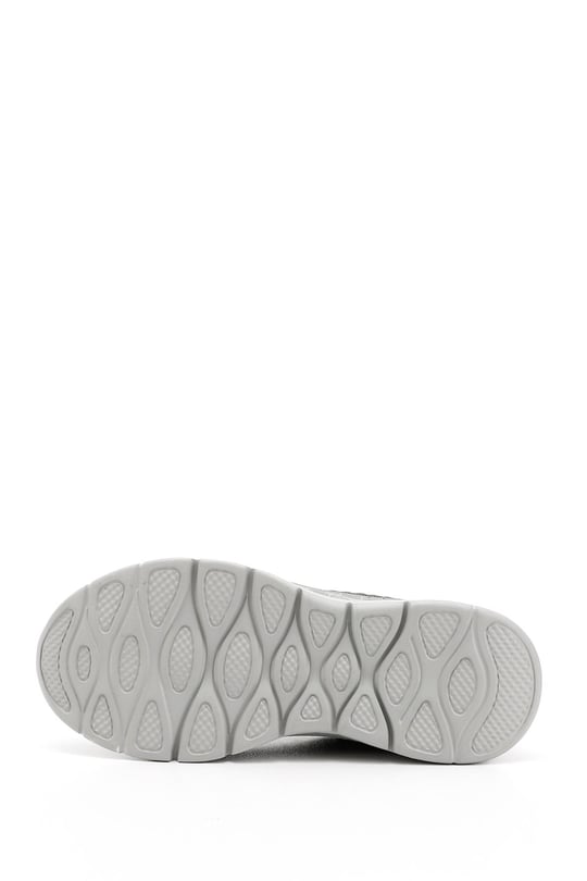 Kadın Füme Triko Bağcıklı Comfort Dolgu Taban Sneaker