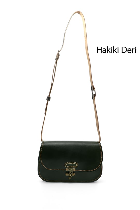 Kadın Haki Antik Vaketa Hakiki Deri Omuz ve Postacı Çantası