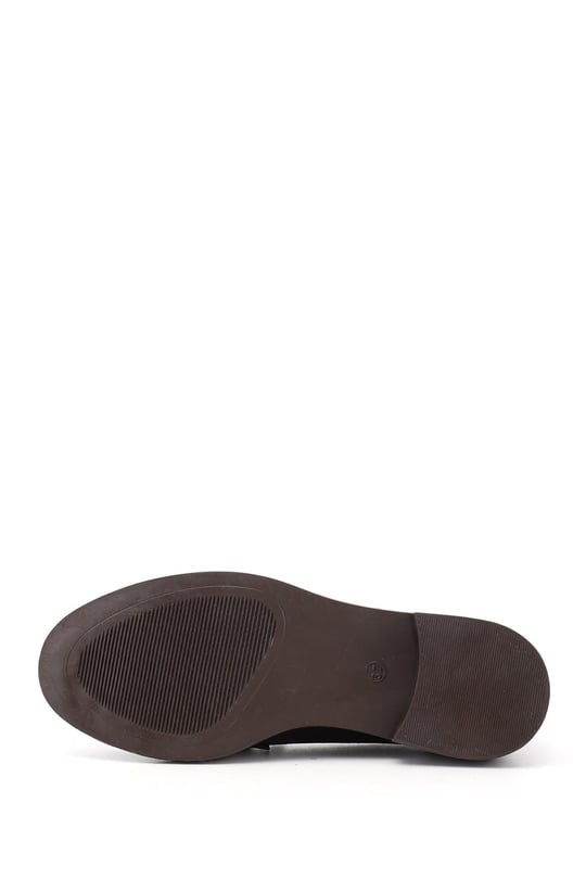 Kadın Kahve Kroko Loafer Ayakkabı