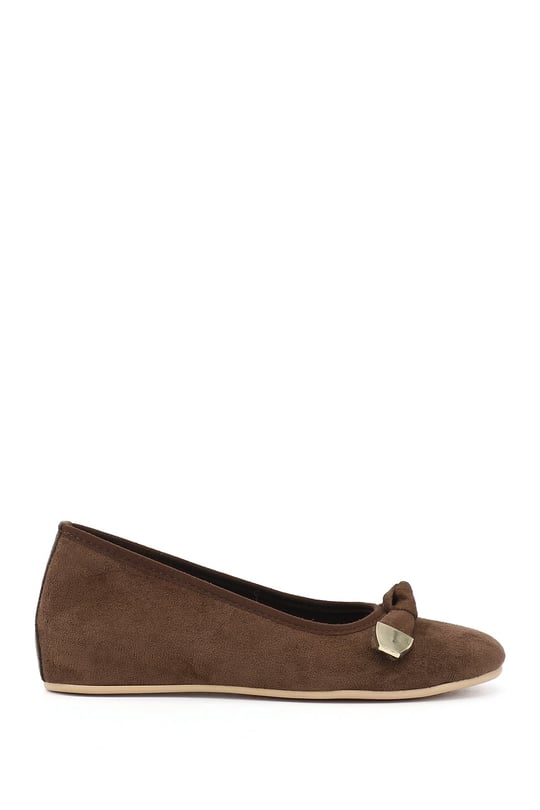 Womens Brown Suede Dolgu Sole Shoes