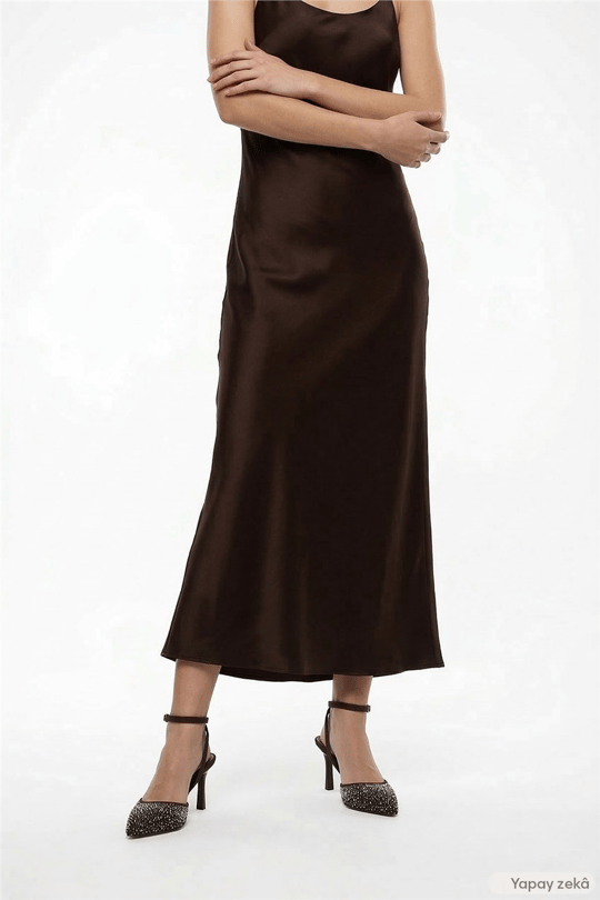 Womens Brown Pointed Toe Open Back Shoes