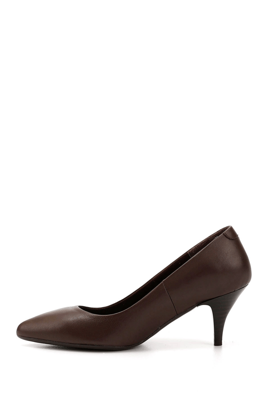 Womens Brown Pointed Toe Medium Thin Heel Stiletto