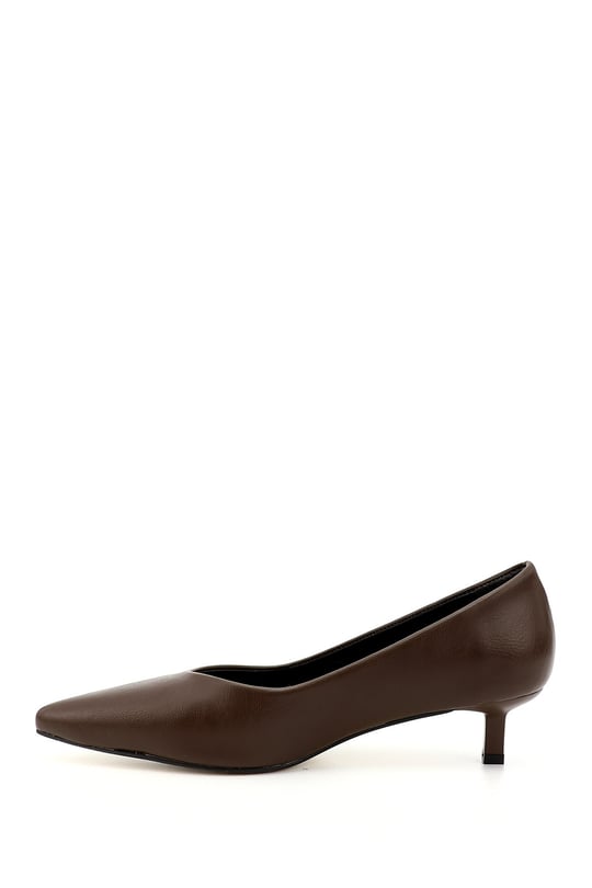 Womens Brown Pointed Toe Medium Thin Heel Stiletto