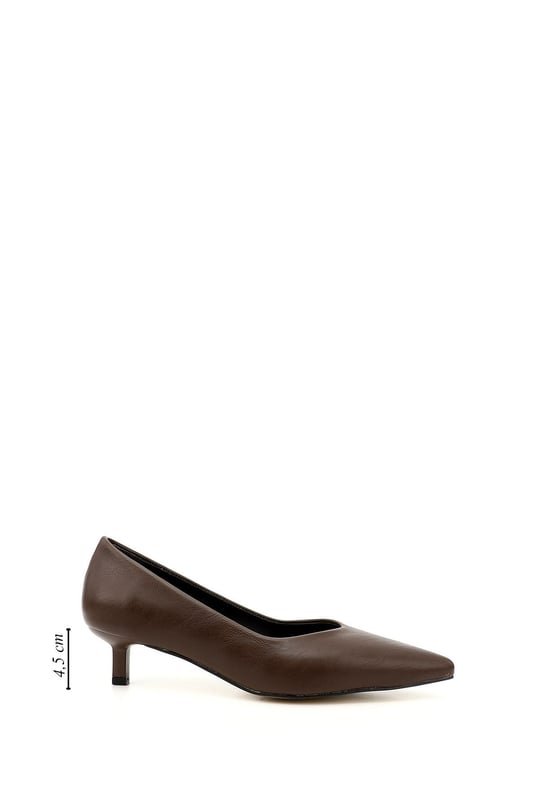 Womens Brown Pointed Toe Medium Thin Heel Stiletto