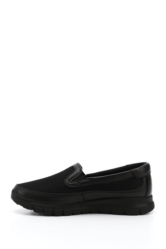 GÖNDERİ® Genuine Leather Round Toe Padding Sole Womens Casual Shoes 42224