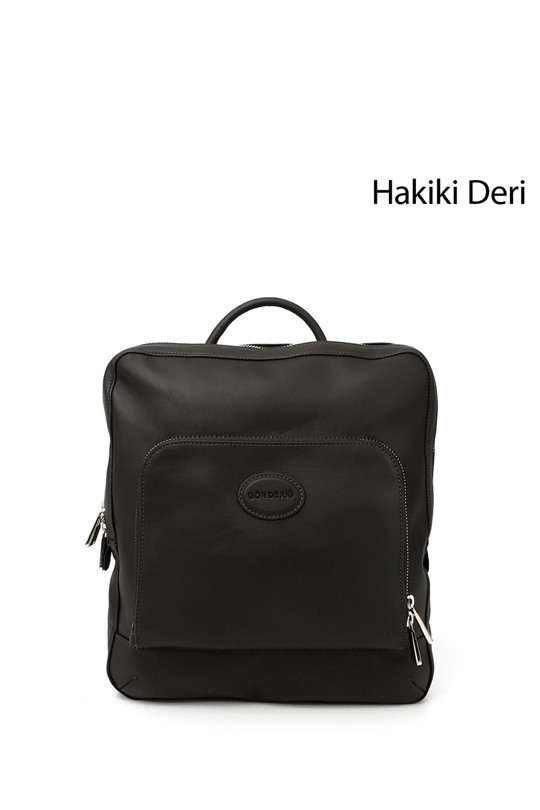 Kadın Siyah Hakiki Deri El Ve Sırt Çantası