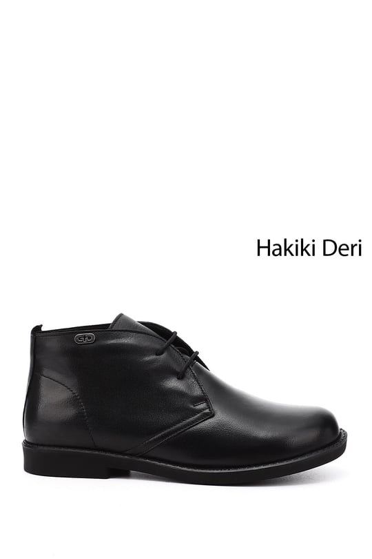 Womens Black Rubber Sole Genuine Leather Boots