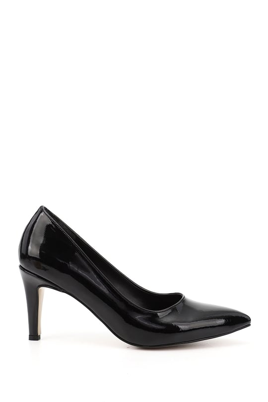 Womens Black Patent Leather Pointed Toe High Heel Stiletto