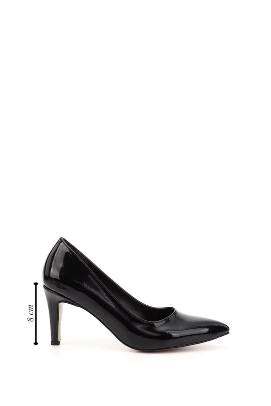 Womens Black Patent Leather Pointed Toe High Heel Stiletto