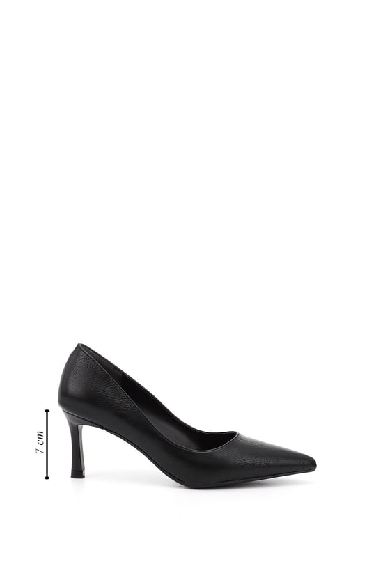 Kadın Siyah Sivri Burun İnce Topuklu Stiletto