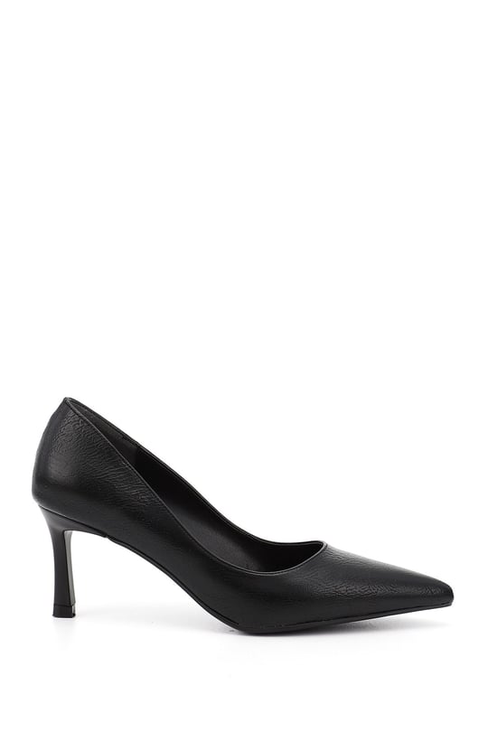 Kadın Siyah Sivri Burun İnce Topuklu Stiletto