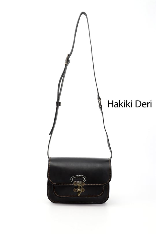 Kadın Siyah Vaketa Hakiki Deri Omuz ve Postacı Çantası