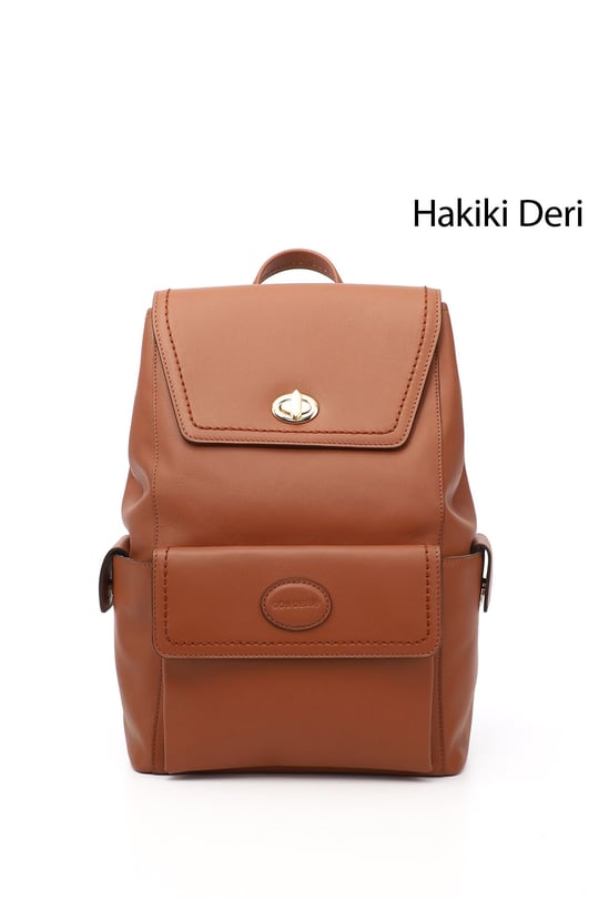 Kadın Taba Antik Hakiki Deri El ve Sırt Çantası