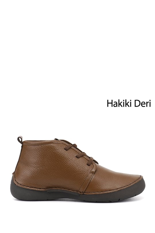 Kadın Taba Floter Bağcıklı Hakiki Deri Comfort Bot