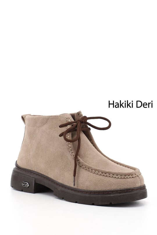 Womens Mink Suede Chunky Heel Chelsea Boots