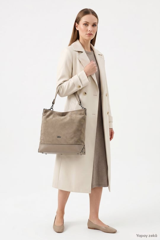 Women’s Mink Suede Mink Long Strap Hand and Shoulder Bag