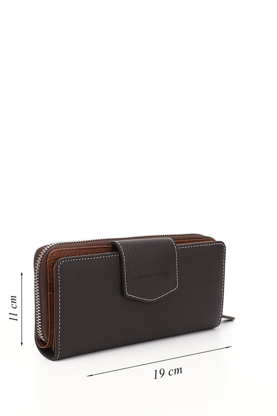 Coffee Tab Gön Genuine Leather Womens Wallet 06909