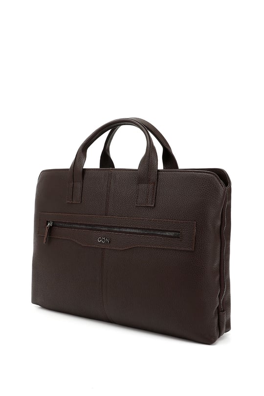 Unisex Kahve Antik Hakiki Deri Notebook Ve Evrak Çantası