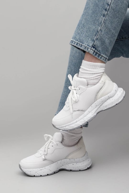 BEYAZA LAME Gön Bağcıklı Spor Kadın Sneaker 34555