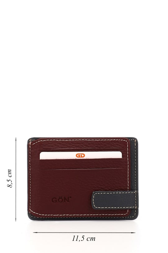 Bordoya Antrasit Gön Hakiki Deri Unisex Kartlık 06521