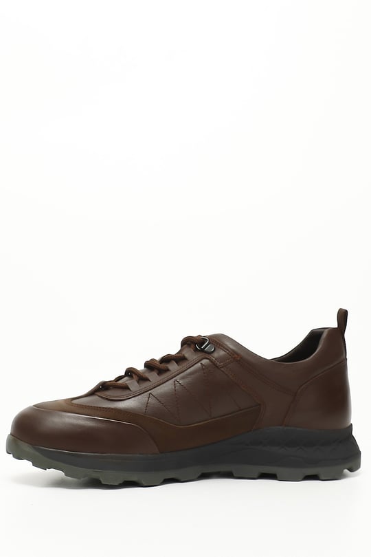 Erkek Kahve Antik Bağcıklı Hakiki Deri Comfort Sneaker