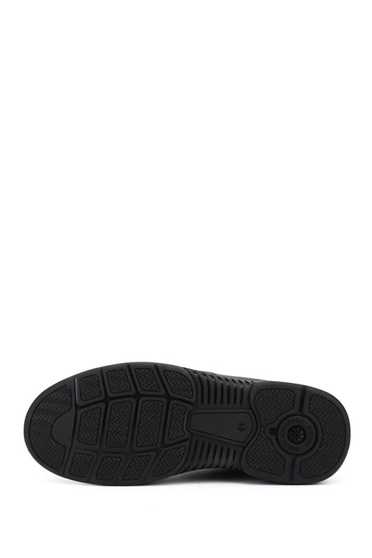 Men's Coffee Antique Lace-up Rubber Sole Genuine Leather Sneaker