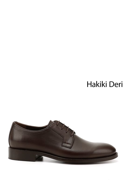 Men's Brown Antique Lace-Up Genuine Leather Classic Shoes