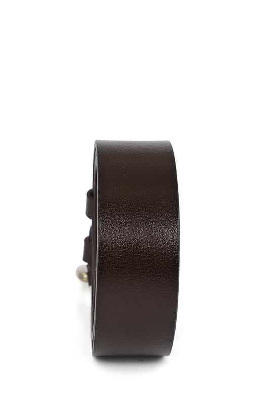 Erkek Kahve Antik Hakiki Deri 4 Cm Kot Kemeri