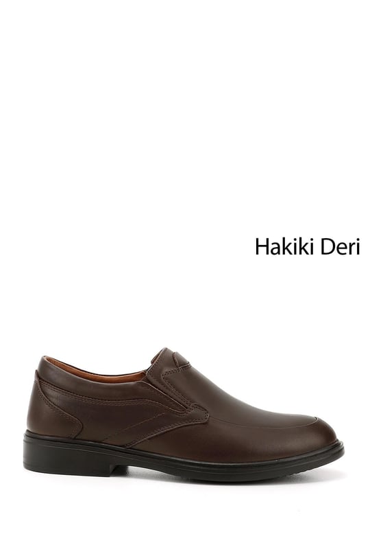 Erkek Kahve Antik Hakiki Deri Klasik Comfort Ayakkabı