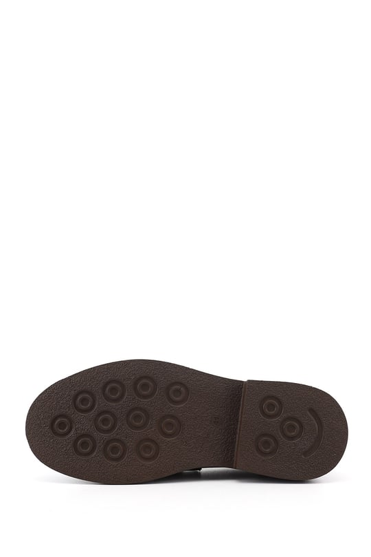 Erkek Kahve Antik Hakiki Deri Loafer Ayakkabı
