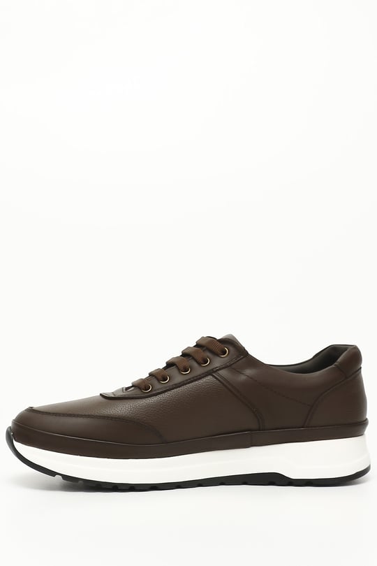 Gon Brown Platinum Genuine Leather Round Toe Lace-Up Casual Men's Shoes 42139