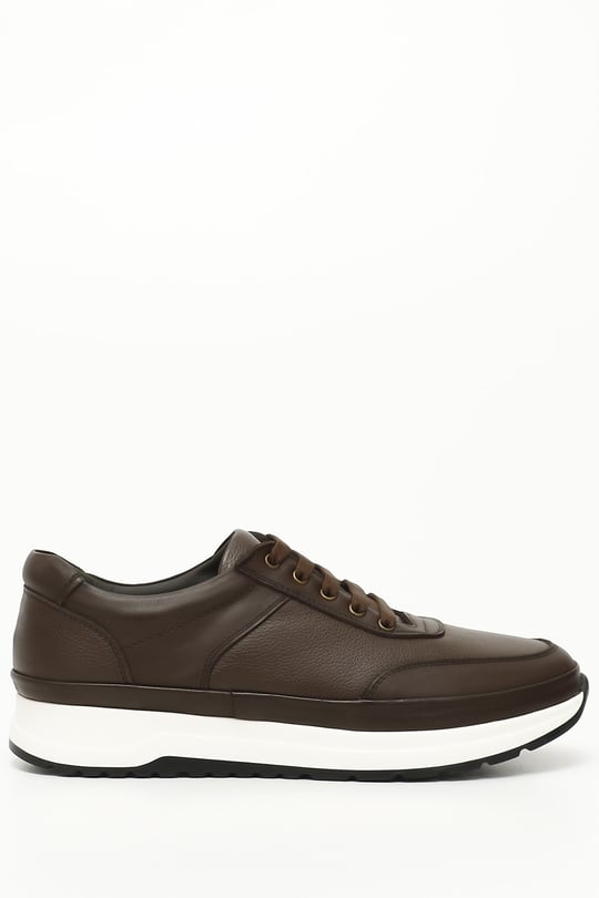Gon Brown Platinum Genuine Leather Round Toe Lace-Up Casual Men's Shoes 42139