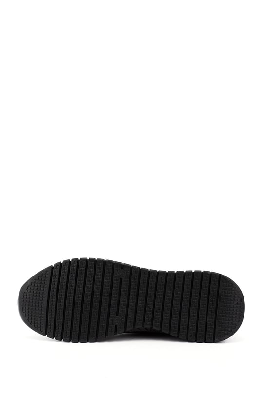 Erkek Kahverengi Bağcıklı Kauçuk Taban Hakiki Deri Sneaker