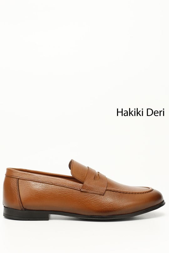 Erkek  Kauçuk Taban Hakiki Deri Loafer Ayakkabı
