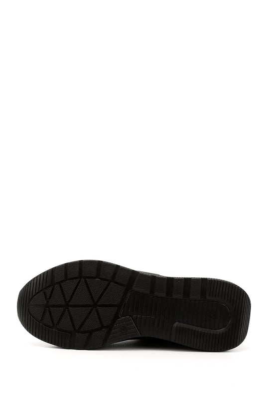 Erkek Kömür Bağcıklı Hakiki Deri Comfort Sneaker