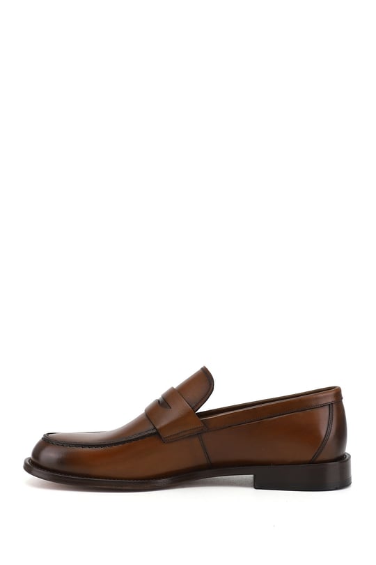 Men's Genuine Leather Loafer Shoes with a Leather Sole