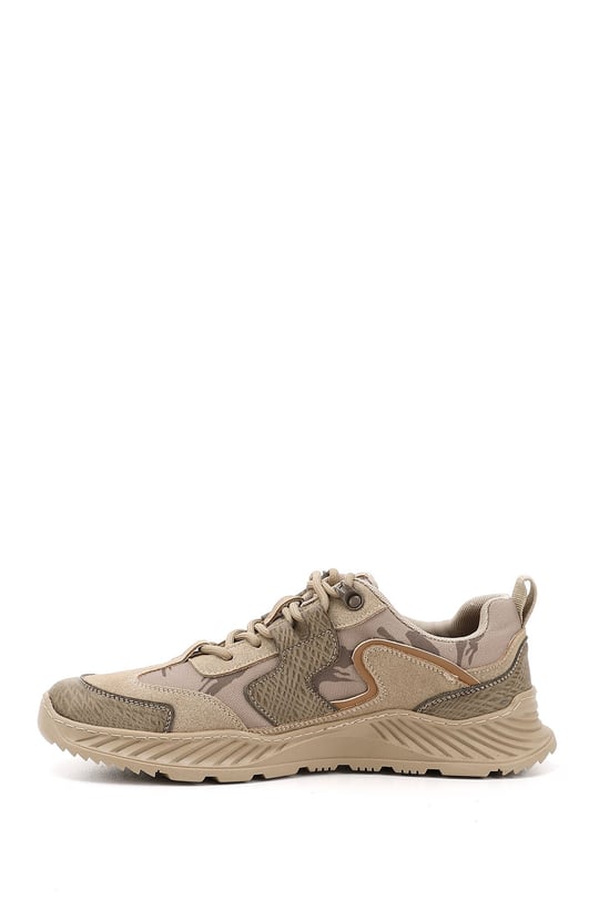 Erkek Kum Bağcıklı Kauçuk Taban Hakiki Deri Sneaker