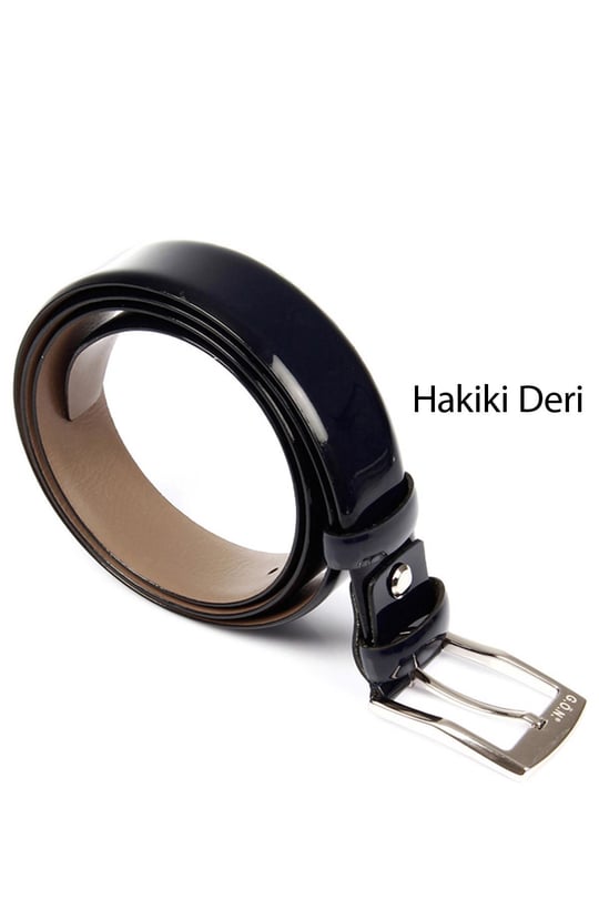 Erkek Laci Rugan Hakiki Deri 3,5 Cm Klasik Kemer