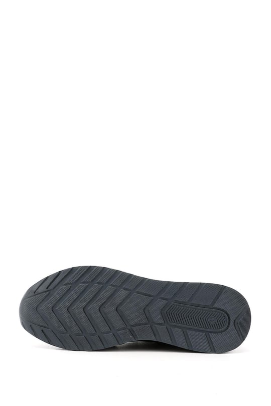 Erkek Lacivert Antik Bağcıklı Hakiki Deri Comfort Sneaker