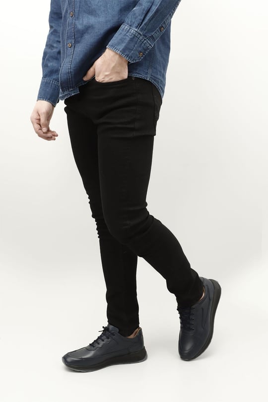 Erkek Lacivert Antik Bağcıklı Hakiki Deri Comfort Sneaker