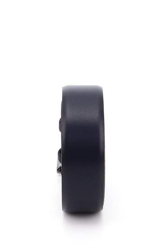 Men's Navy Blue Antique Genuine Leather 3.5 Cm Classic Belt