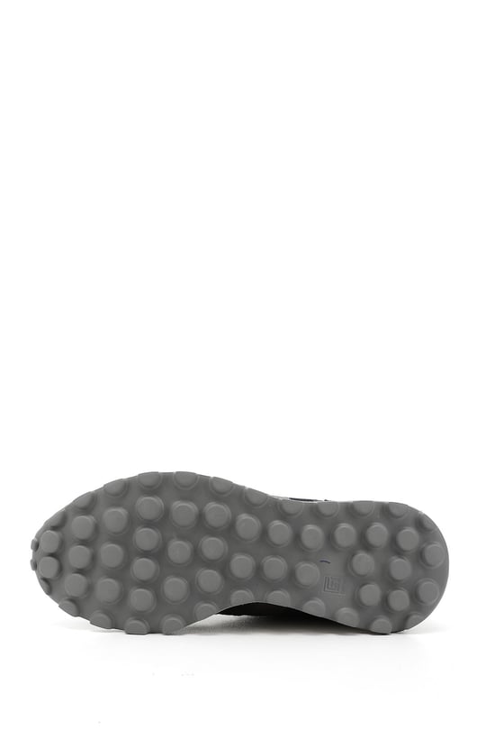 Erkek Lacivert Bağcıklı Hakiki Deri Sneaker