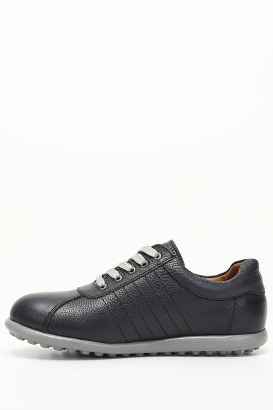 Erkek Lacivert Floter Bağcıklı Hakiki Deri Comfort Sneaker