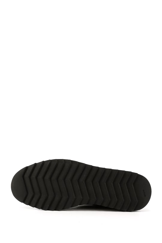 Erkek Siyah Bağcıklı Hakiki Deri Comfort Sneaker