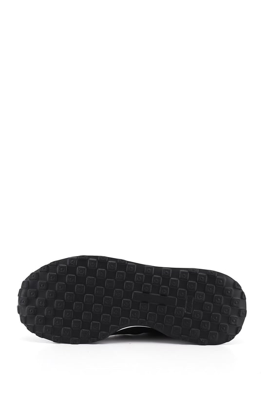 Erkek Siyah Bağcıklı Hakiki Deri Comfort Sneaker