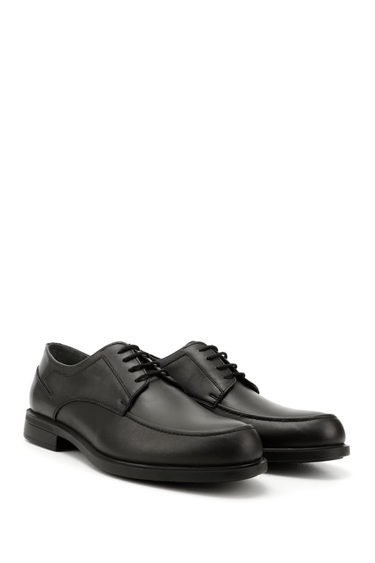 Men's Black Lace-Up Genuine Leather Classic Shoes